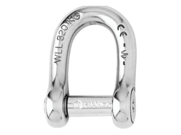 Self-locking allen head pin D shackle - Dia 10 mm (Copia)